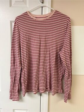 Cherokee Striped Cotton Pink Long Sleeve Shirt